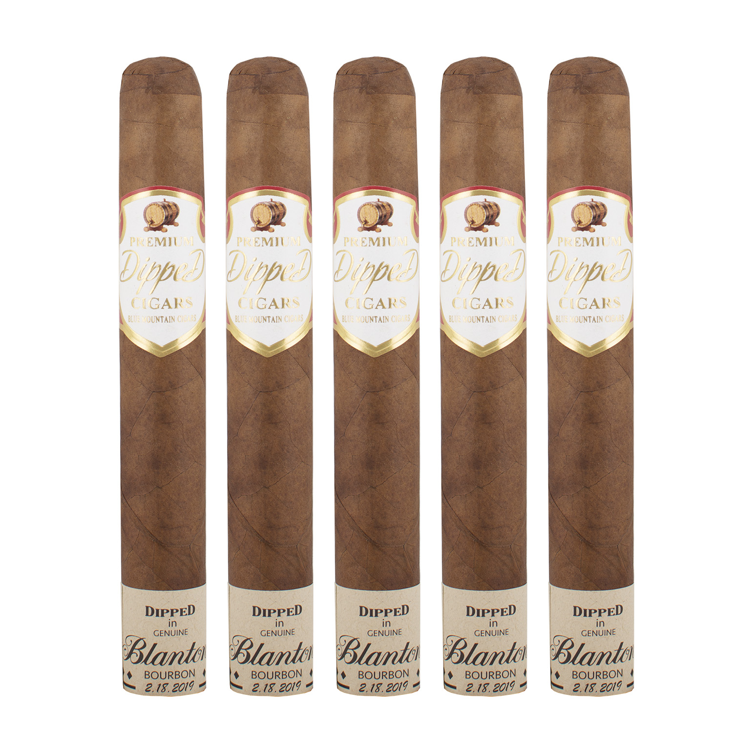 Blue Mountain Genuine Blanton's Bourbon Toro Cigar - 5 Pack